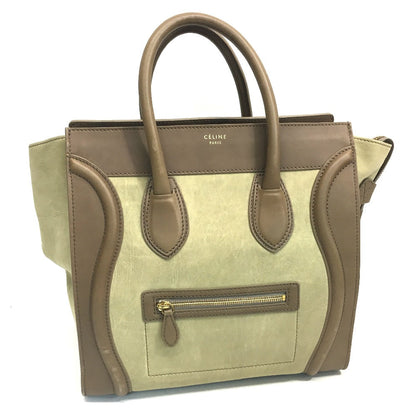 CELINE Handbag 165213 leather beige Mini shopper Luggage Women Secondhand