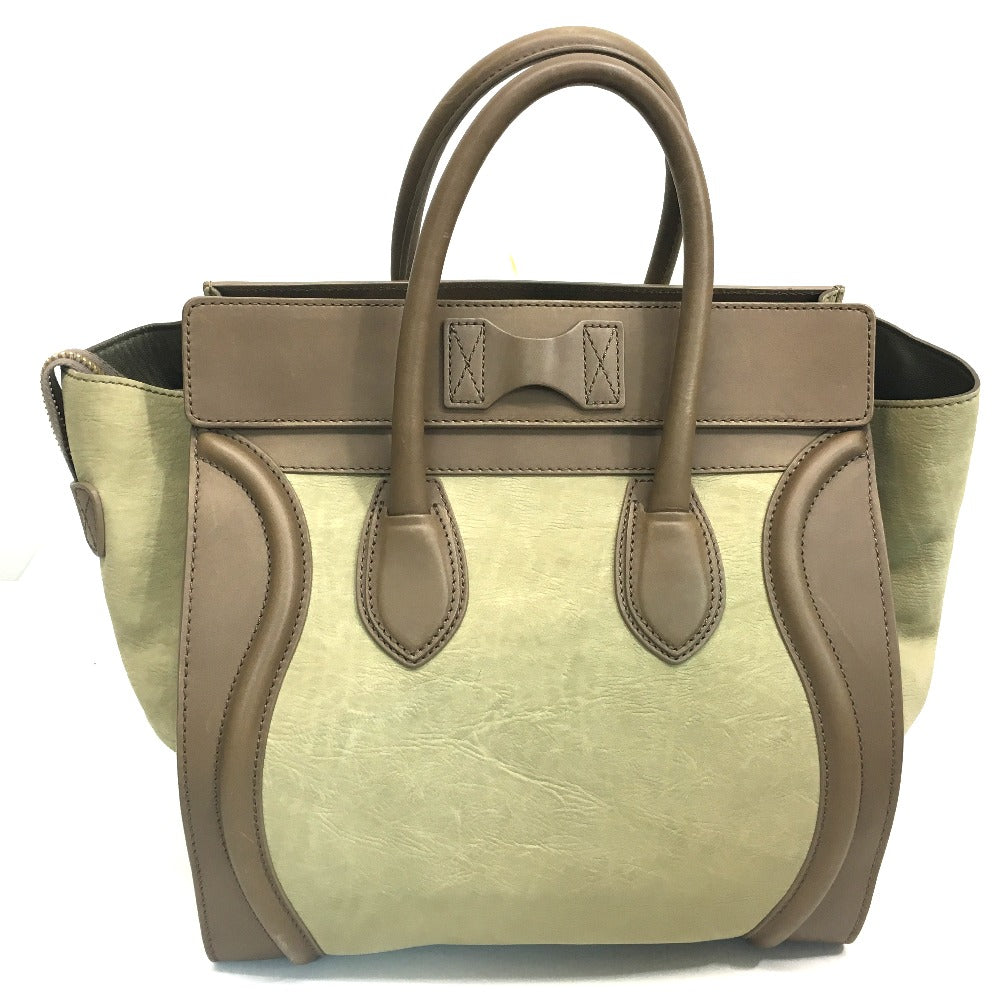 CELINE Handbag 165213 leather beige Mini shopper Luggage Women Secondhand