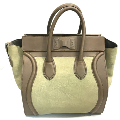 CELINE Handbag 165213 leather beige Mini shopper Luggage Women Secondhand