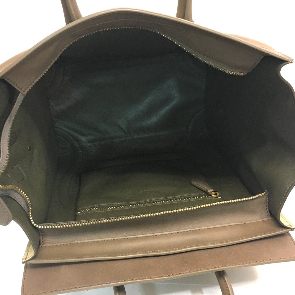 CELINE Handbag 165213 leather beige Mini shopper Luggage Women Secondhand
