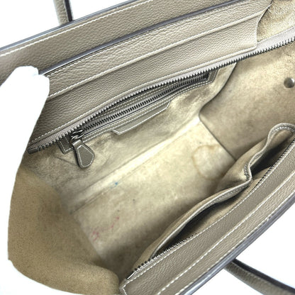 CELINE Handbag leather beige Luggage Women Secondhand