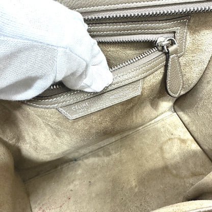 CELINE Handbag leather beige Luggage Women Secondhand