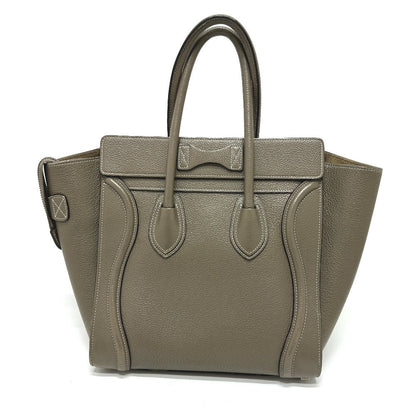 CELINE Handbag leather beige Luggage Women Secondhand