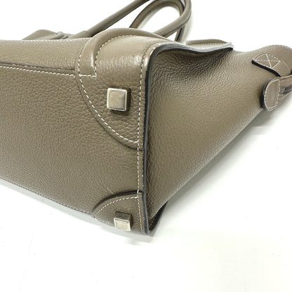 CELINE Handbag leather beige Luggage Women Secondhand