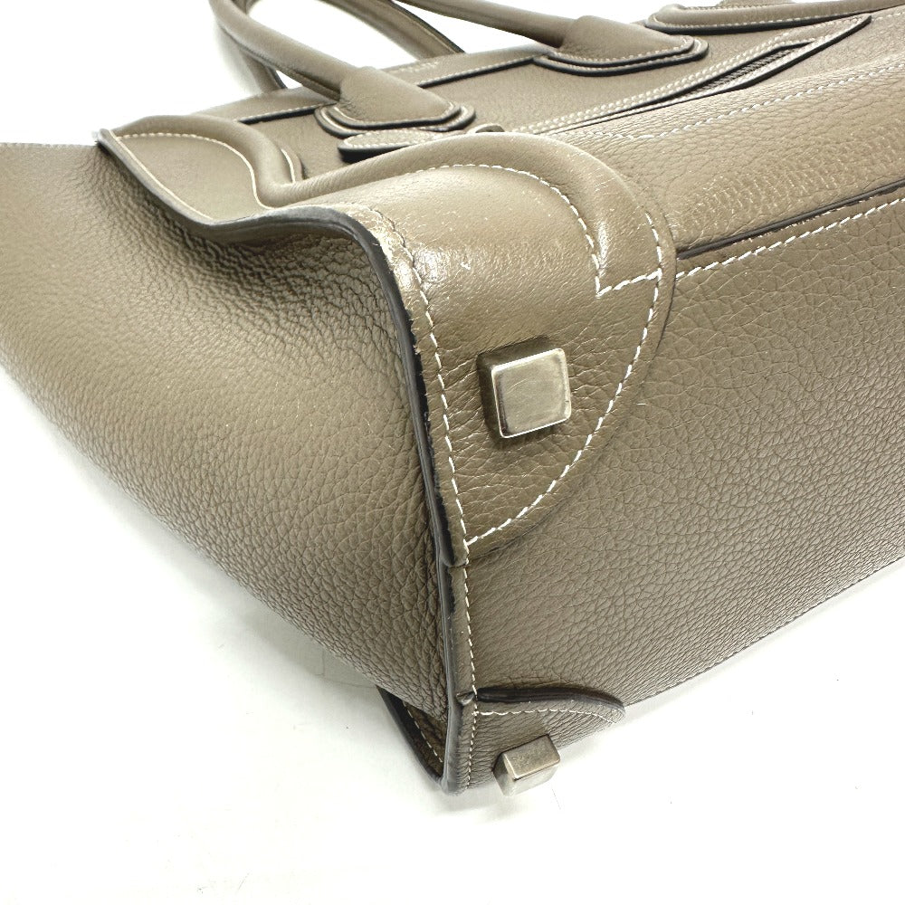 CELINE Handbag leather beige Luggage Women Secondhand