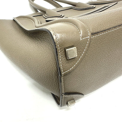 CELINE Handbag leather beige Luggage Women Secondhand
