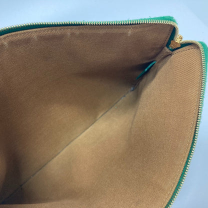 CELINE Clutch bag leather Brown triomphe logo mens Secondhand