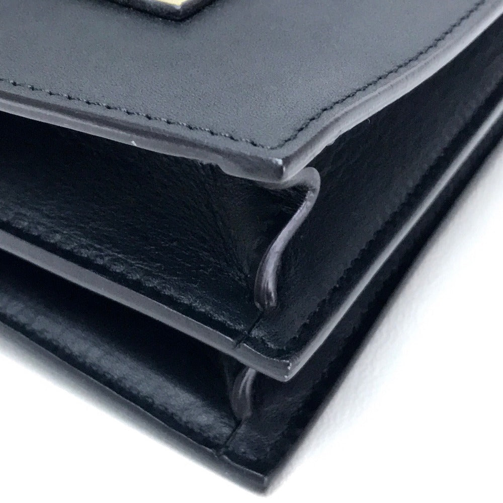 CELINE Clutch bag leather black Spring / Summer 2015 Tricolor Pocket Medium Clutch Women Used