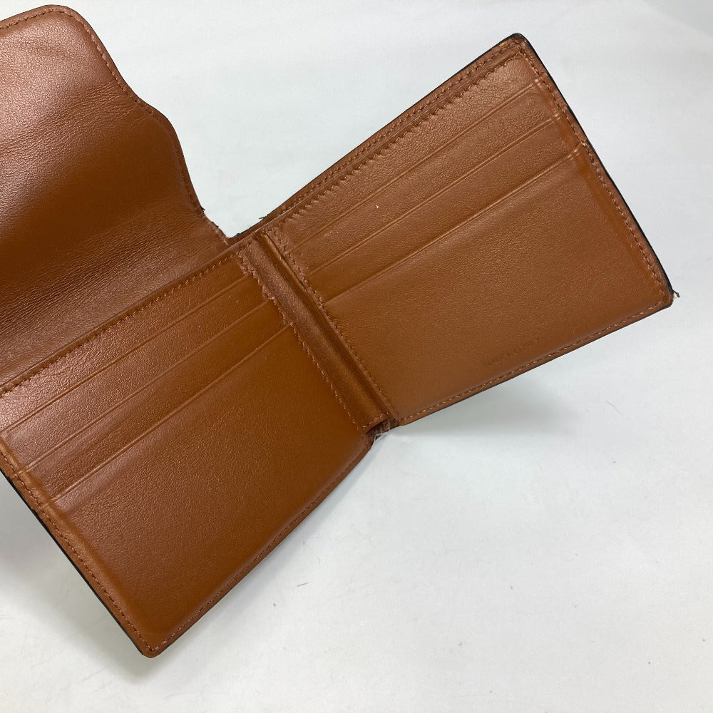 CELINE Folded wallet leather Brown Card Case triomphe wallet mens Used