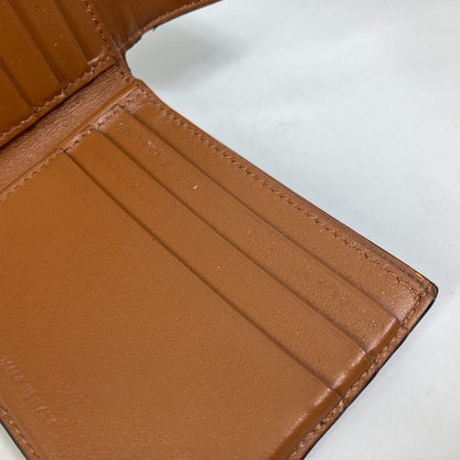 CELINE Folded wallet leather Brown Card Case triomphe wallet mens Used