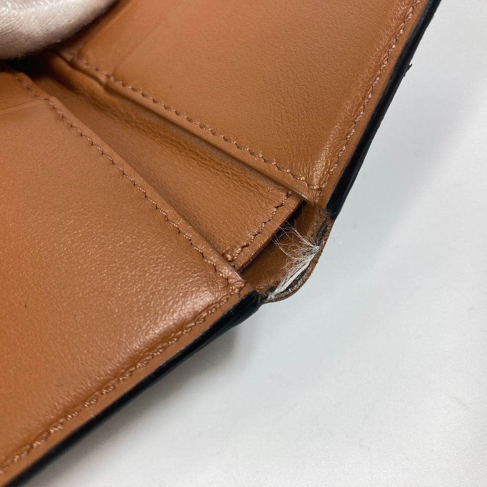 CELINE Folded wallet leather Brown Card Case triomphe wallet mens Used