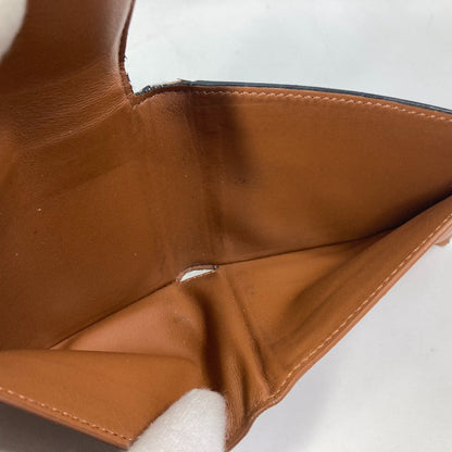 CELINE Folded wallet leather Brown Card Case triomphe wallet mens Used
