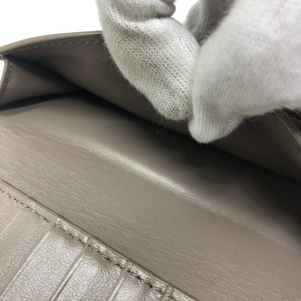 CELINE Folded wallet 10B643BRU leather gray Bicolor Medium Strap Wallet Women Used