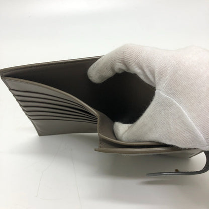 CELINE Folded wallet 10B643BRU leather gray Bicolor Medium Strap Wallet Women Used