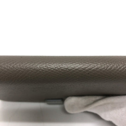 CELINE Folded wallet 10B643BRU leather gray Bicolor Medium Strap Wallet Women Used