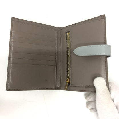 CELINE Folded wallet 10B643BRU leather gray Bicolor Medium Strap Wallet Women Used
