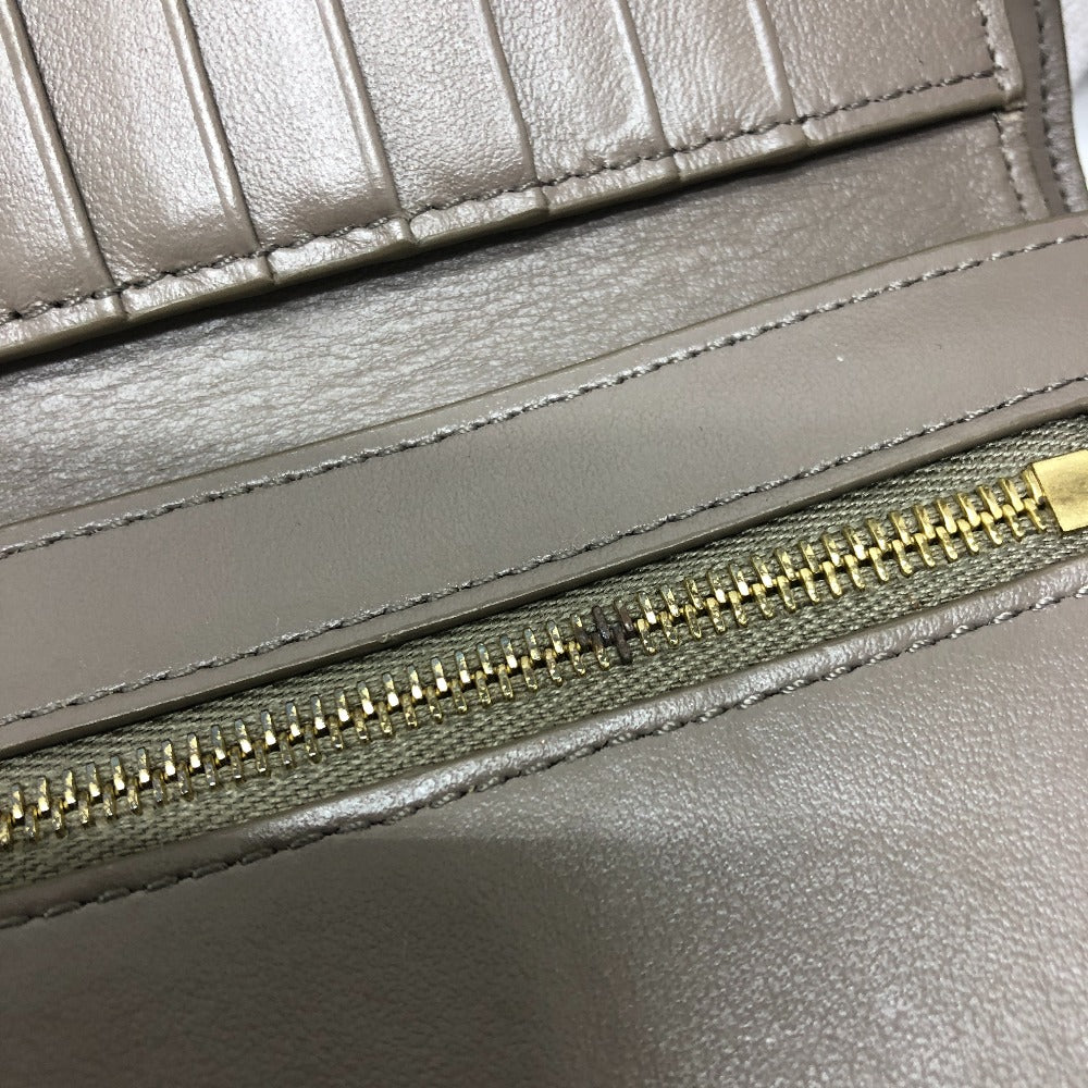 CELINE Folded wallet 10B643BRU leather gray Bicolor Medium Strap Wallet Women Used