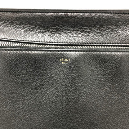 CELINE Shoulder Bag leather black Shoulder edge bag Women Secondhand