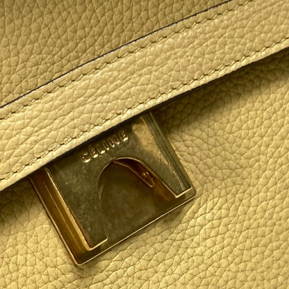 CELINE Shoulder Bag leather yellow Belt bag mini Women Secondhand