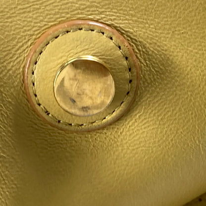 CELINE Shoulder Bag leather yellow Belt bag mini Women Secondhand