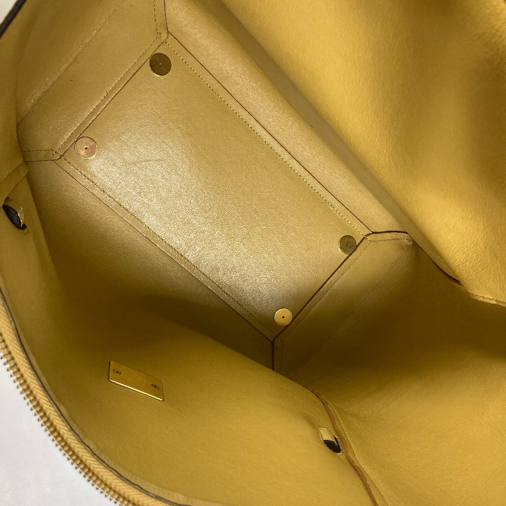 CELINE Shoulder Bag leather yellow Belt bag mini Women Secondhand