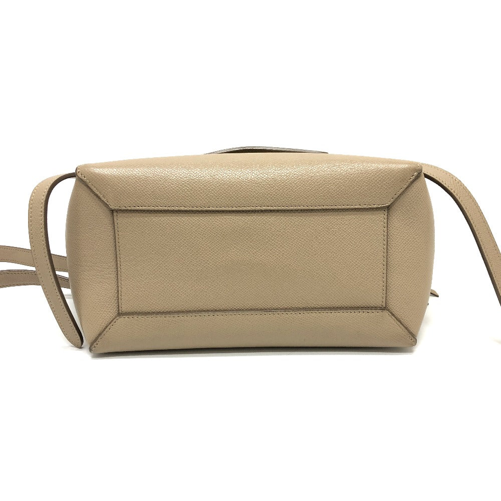 CELINE Handbag 189153 leather beige 2WAY handbag Women Used