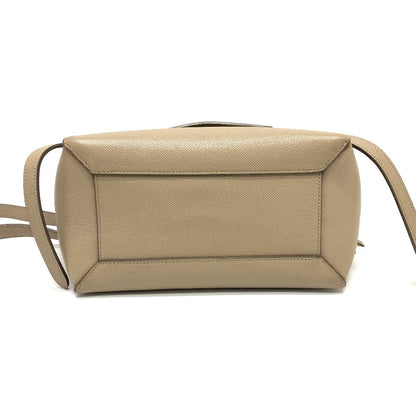 CELINE Handbag 189153 leather beige 2WAY handbag Women Used