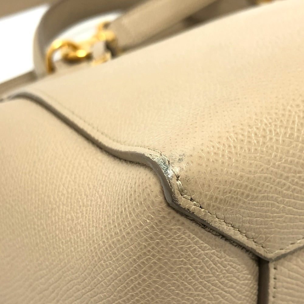 CELINE Handbag 189153 leather beige 2WAY handbag Women Used