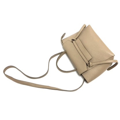 CELINE Handbag 189153 leather beige 2WAY handbag Women Used