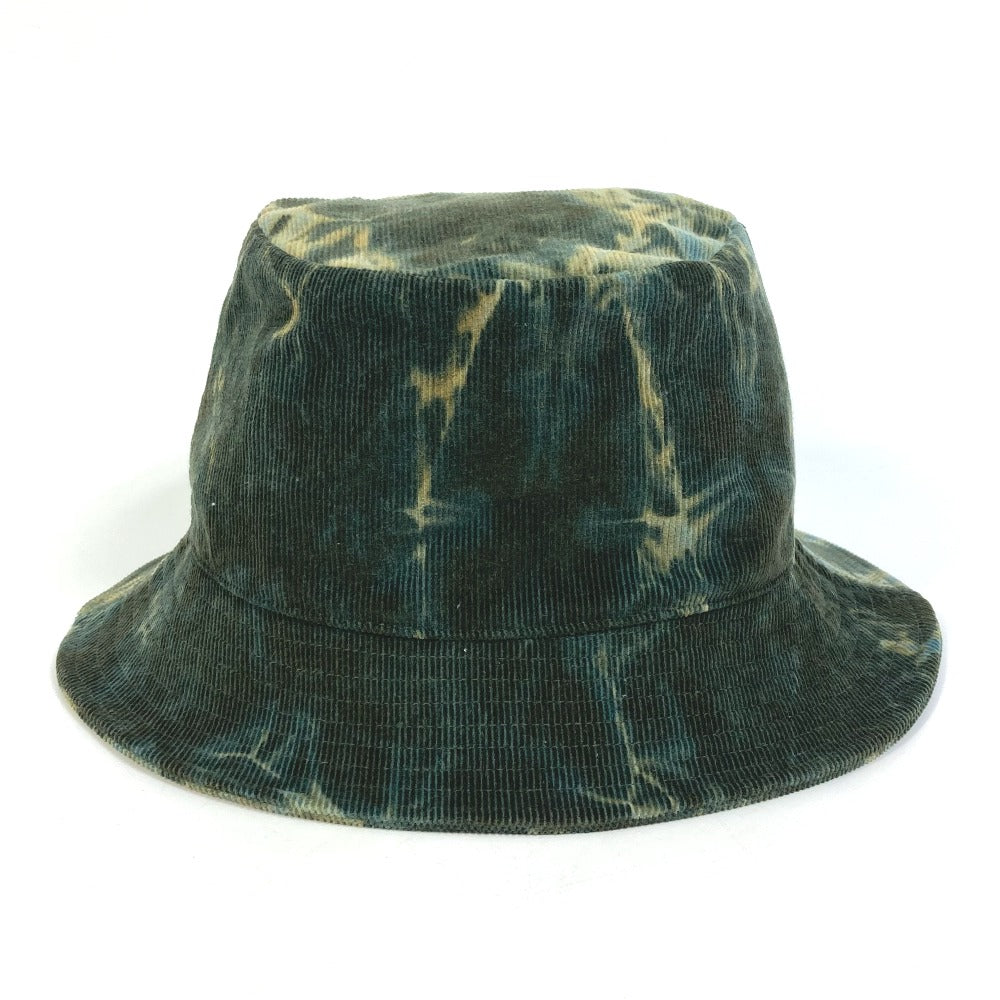 CELINE hat 2AU5B214Q cotton green Corduroy tie-dye logo hat unisex L Secondhand