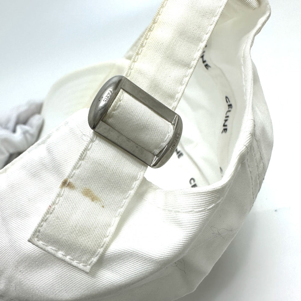 CELINE cap 2AUS9969P cotton white Embroidery baseball cap Women M Used