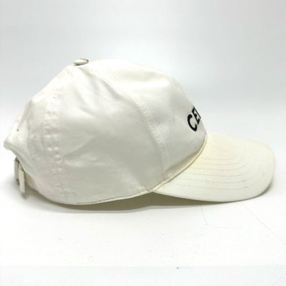 CELINE cap 2AUS9969P cotton white Embroidery baseball cap Women M Used