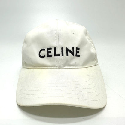 CELINE cap 2AUS9969P cotton white Embroidery baseball cap Women M Used