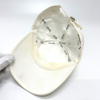 CELINE cap 2AUS9969P cotton white Embroidery baseball cap Women M Used