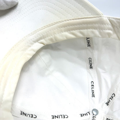 CELINE cap 2AUS9969P cotton white Embroidery baseball cap Women M Used