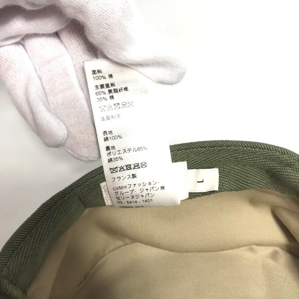 CELINE cap 2AUR5769K cotton khaki Triomphe gabardine cotton army cap Women L Secondhand