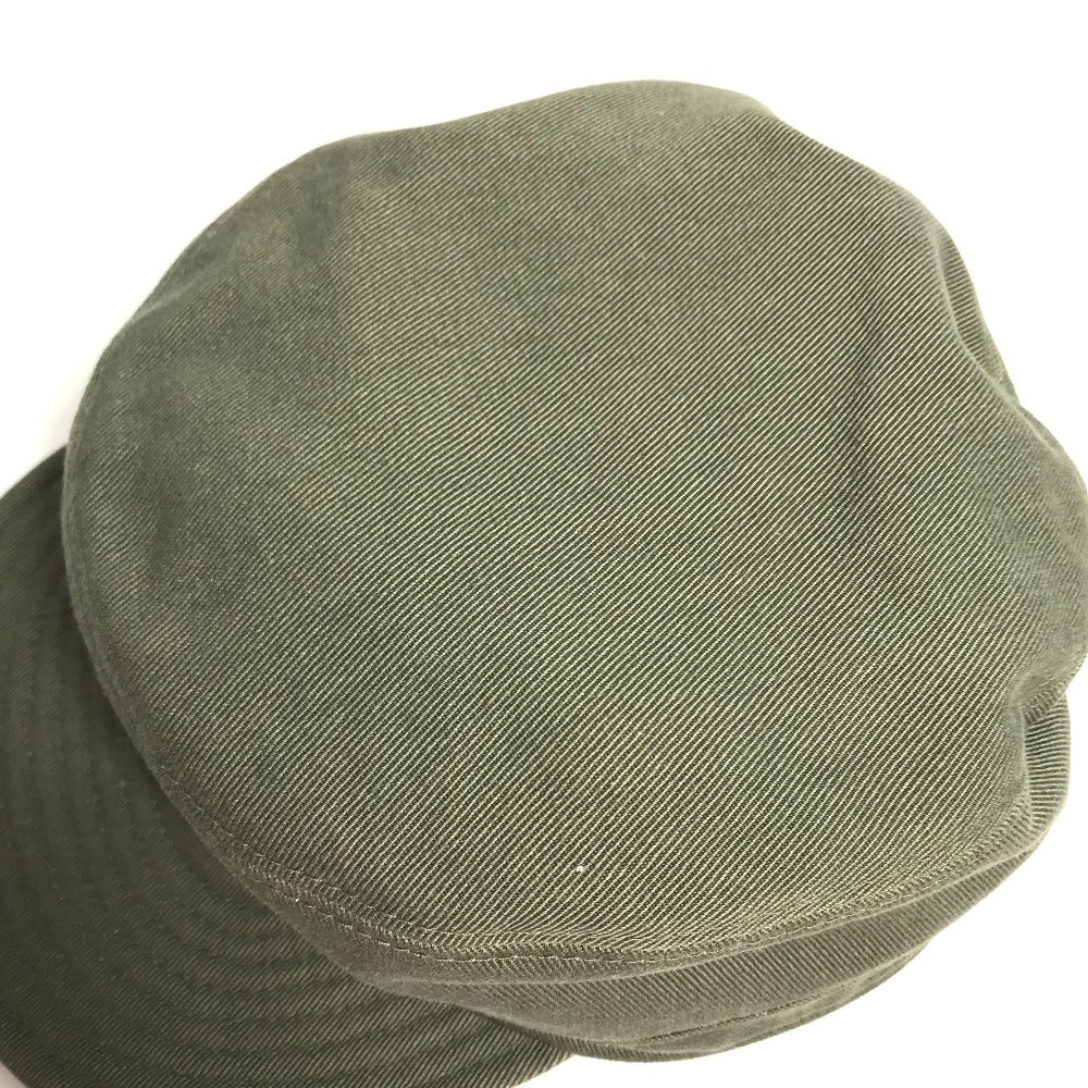 CELINE cap 2AUR5769K cotton khaki Triomphe gabardine cotton army cap Women L Secondhand