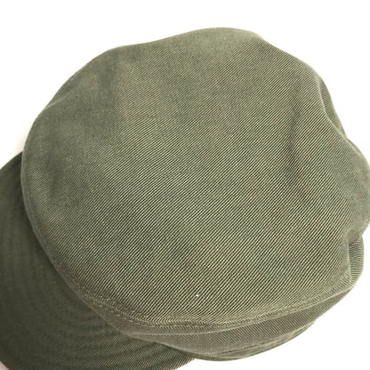 CELINE cap 2AUR5769K cotton khaki Triomphe gabardine cotton army cap Women L Secondhand