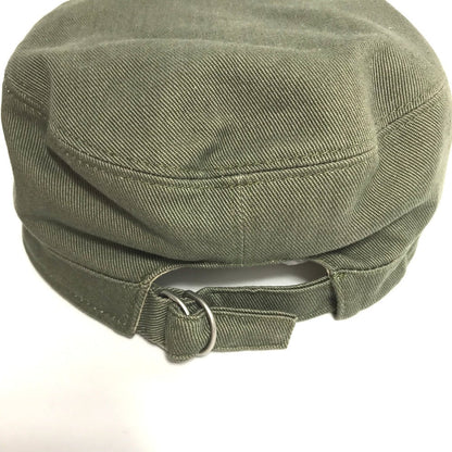 CELINE cap 2AUR5769K cotton khaki Triomphe gabardine cotton army cap Women L Secondhand