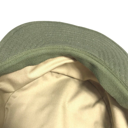 CELINE cap 2AUR5769K cotton khaki Triomphe gabardine cotton army cap Women L Secondhand