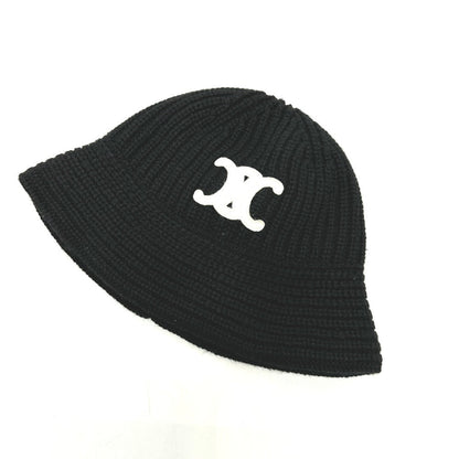 CELINE Knit hat 2A80T384D knit black Triomphe Women(Unisex) TU Used