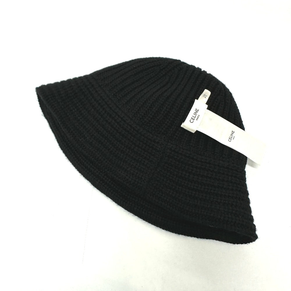 CELINE Knit hat 2A80T384D knit black Triomphe Women(Unisex) TU Used