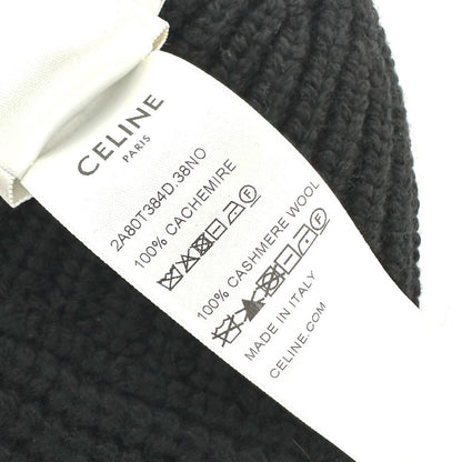 CELINE Knit hat 2A80T384D knit black Triomphe Women(Unisex) TU Used