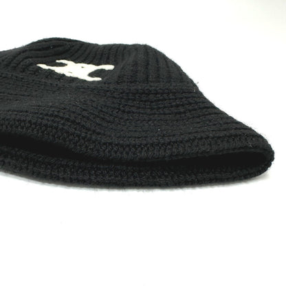 CELINE Knit hat 2A80T384D knit black Triomphe Women(Unisex) TU Used