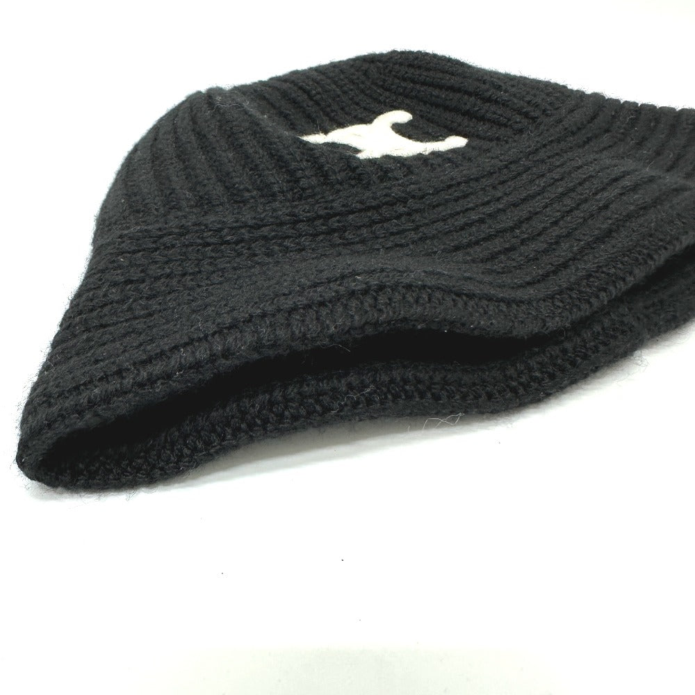 CELINE Knit hat 2A80T384D knit black Triomphe Women(Unisex) TU Used