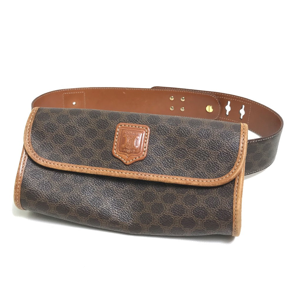 CELINE Waist bag PVC / Leather Brown Macadam Women 65 Secondhand