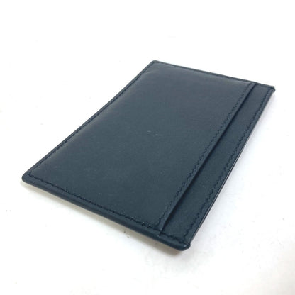 CELINE Card Case leather black Card holder logo mens Used