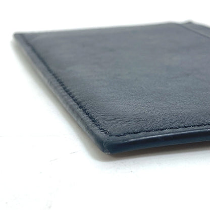 CELINE Card Case leather black Card holder logo mens Used