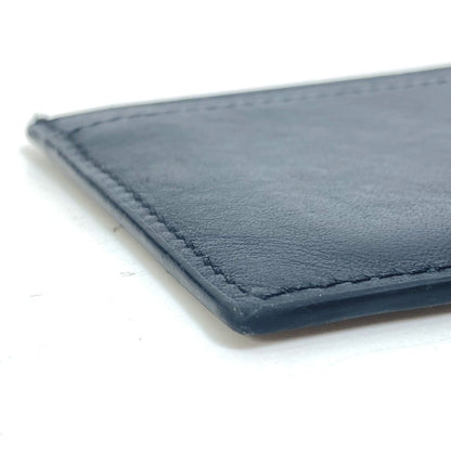 CELINE Card Case leather black Card holder logo mens Used