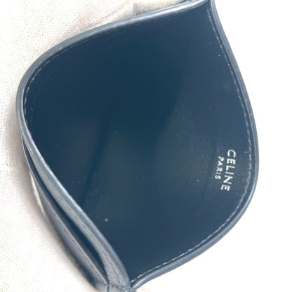 CELINE Card Case leather black Card holder logo mens Used